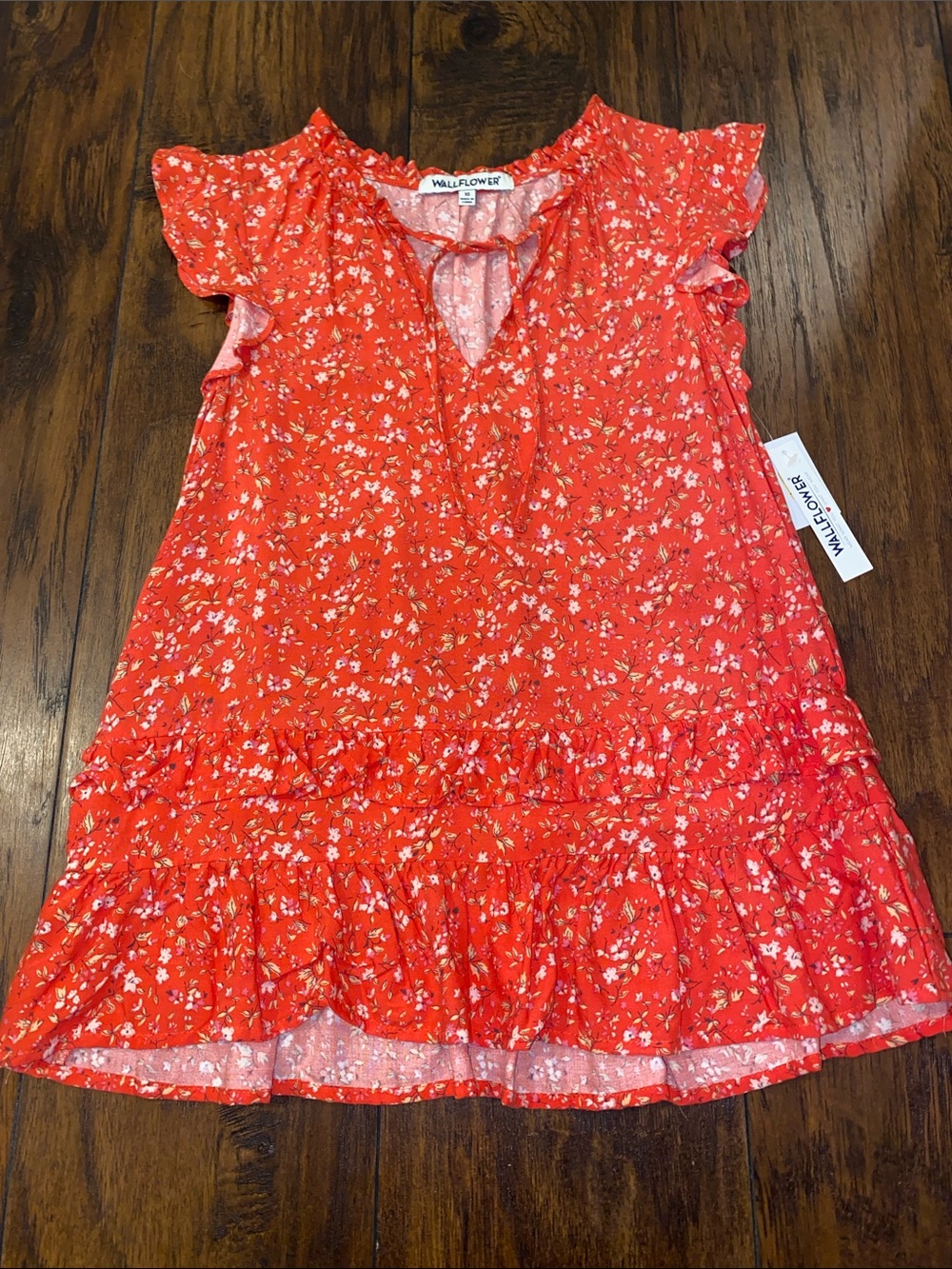 Wallflower Challis Ruffle Tank